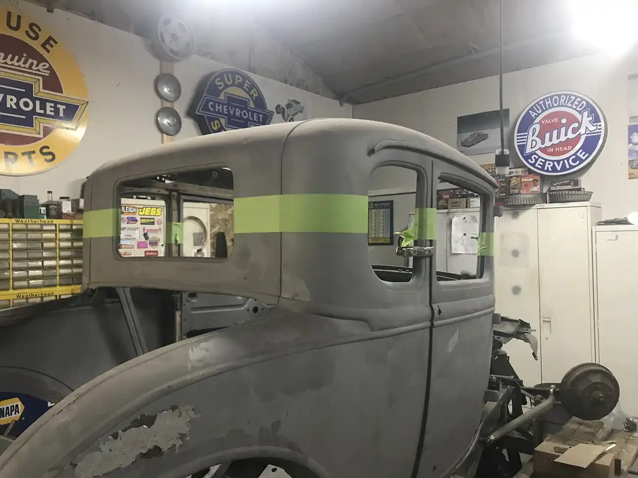 1930 Model A Coupe During Restoration