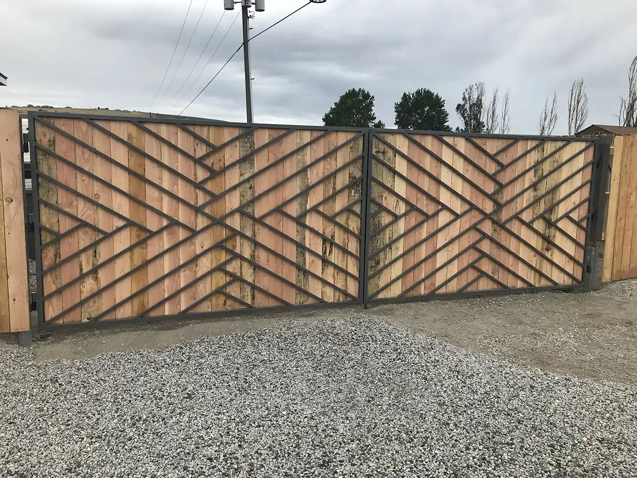 metal fence and gate frame